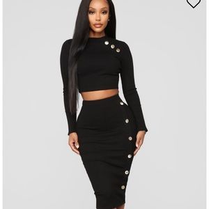 Fashion Nova Ribbed Skirt Set Size XL